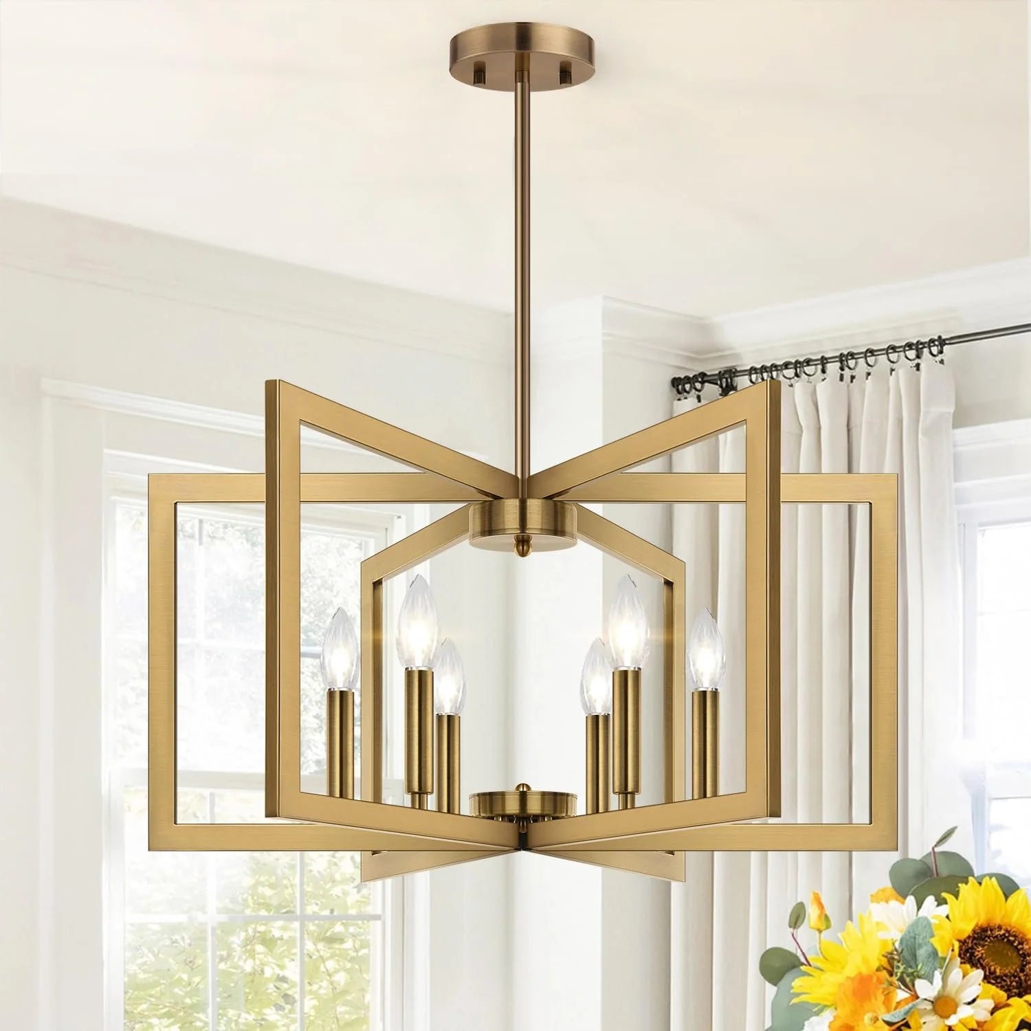 25-61 Height Adjustable Modern Matte Black Chandelier for Dining Room bifanuoyard - Image 2