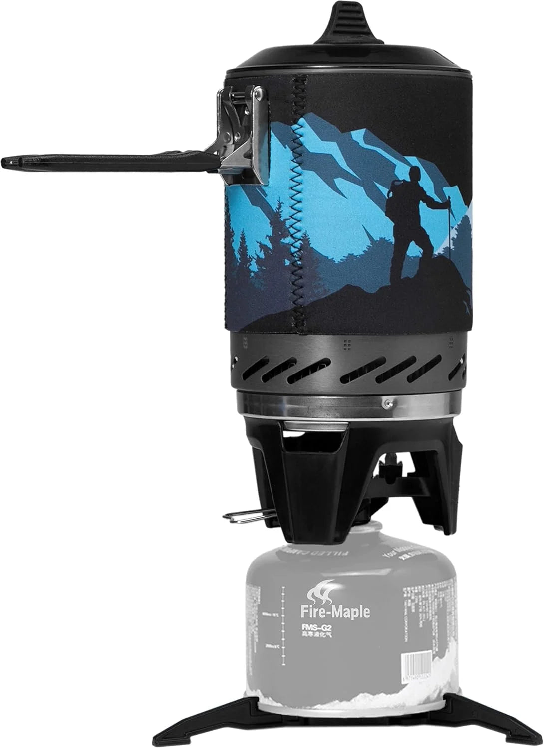 New Arrivals Fixed Star 2 Pro Backpacking Camping Stove System, Black 19.8oz, 30% Faster Boil with HX Base - Image 4