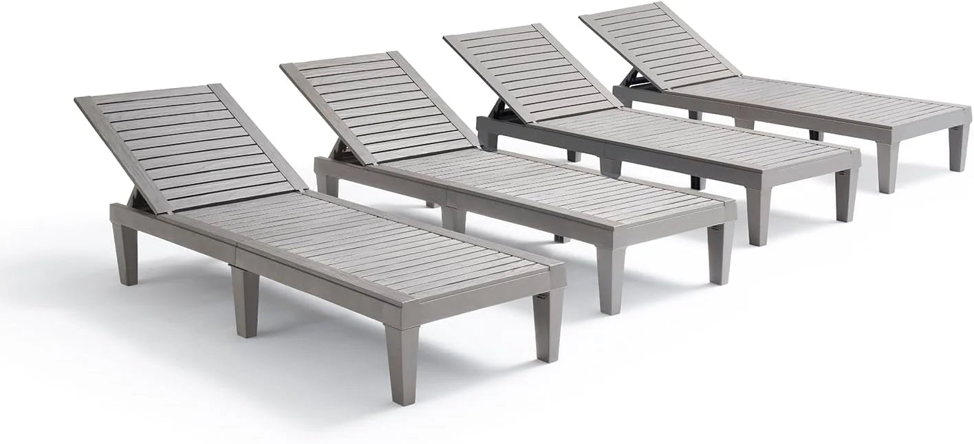 Nestl Lounge Chair Outdoor, Tanning Chair, Chaise Lounge Outdoor Set of 2, 5 Adjustable Positions bifanuoyard - Image 3