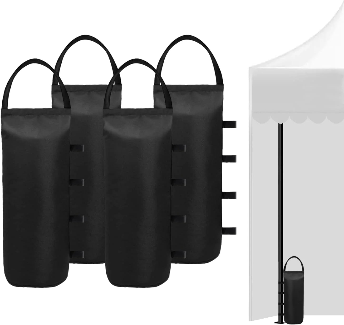 New Arrivals 125 LBS Canopy Weights Sand Bags for Canopy Outdoor Advertising Tent Sunshade Fixed Windproof Pop up Tent(No Sand) 4-Pack Package May