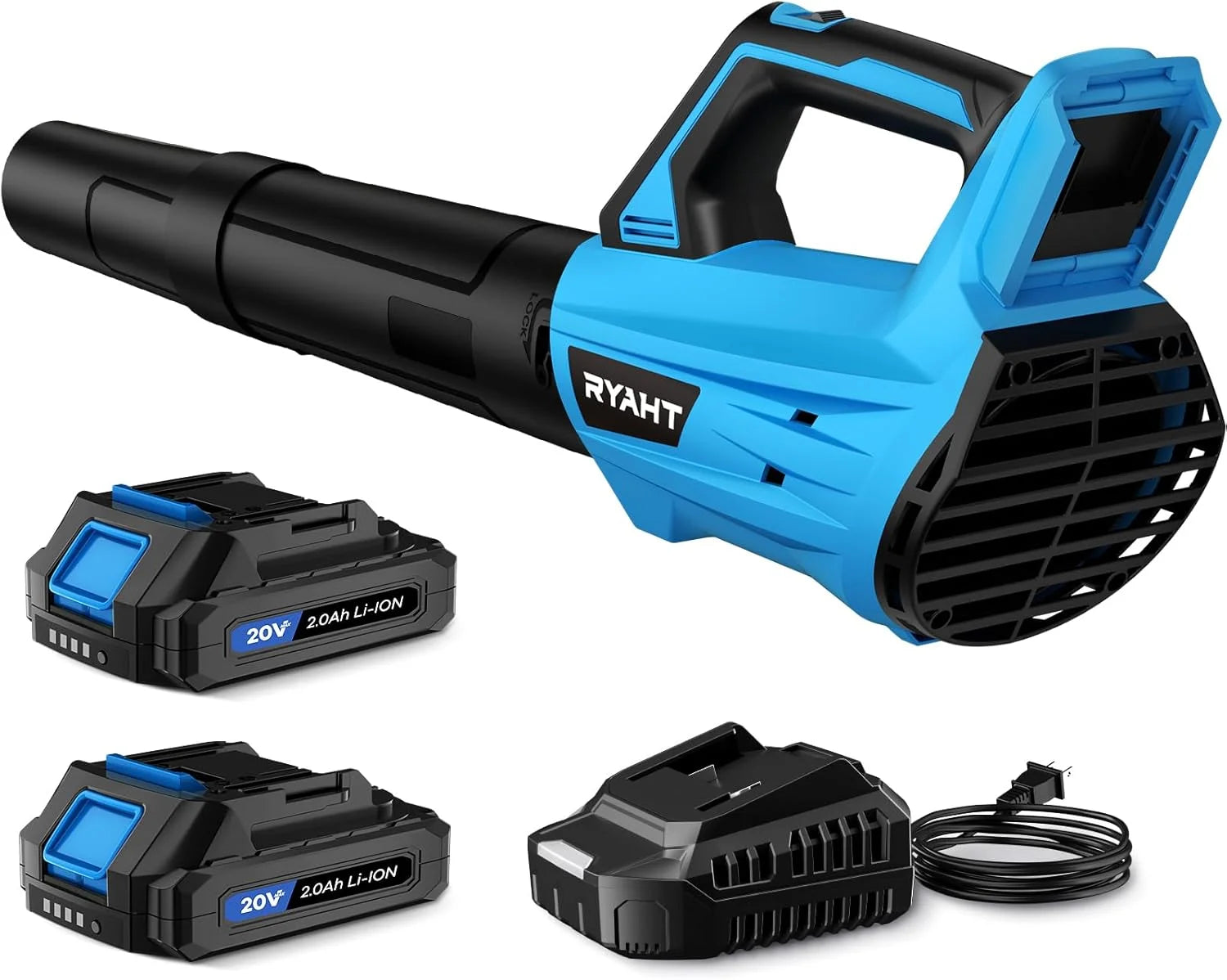 New Arrivals Blower Cordless, Leaf Blower with Battery and Charger – 2 Speed Modes, 2 Batteries - Image 2