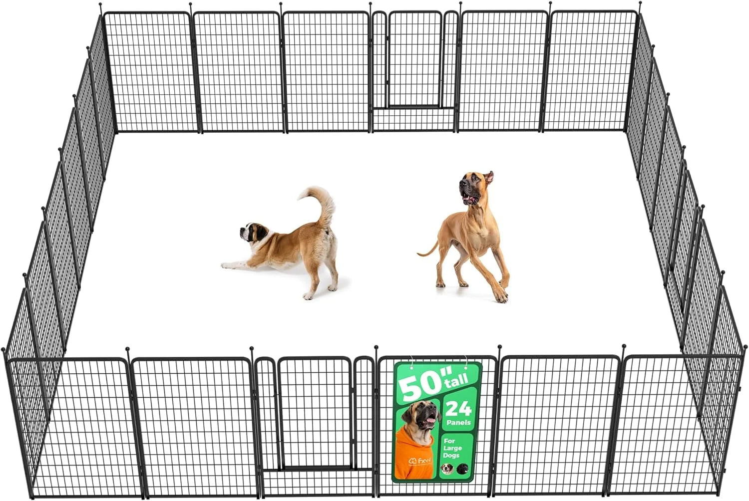 New Arrivals Rollick Dog Playpen, Indoor, 24 H, 8 Panels - Image 69