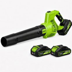 New Arrivals Leaf Blower with 2x21V 4.0Ah Batteries & Fast Charger, Lightweight Electric Leaf Blower