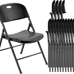 Alternative view of 350 Weight Limit Heavy Duty Plastic Folding Chair with Reinfoced Steel Frame for Indoor and Outdoor, Wedding