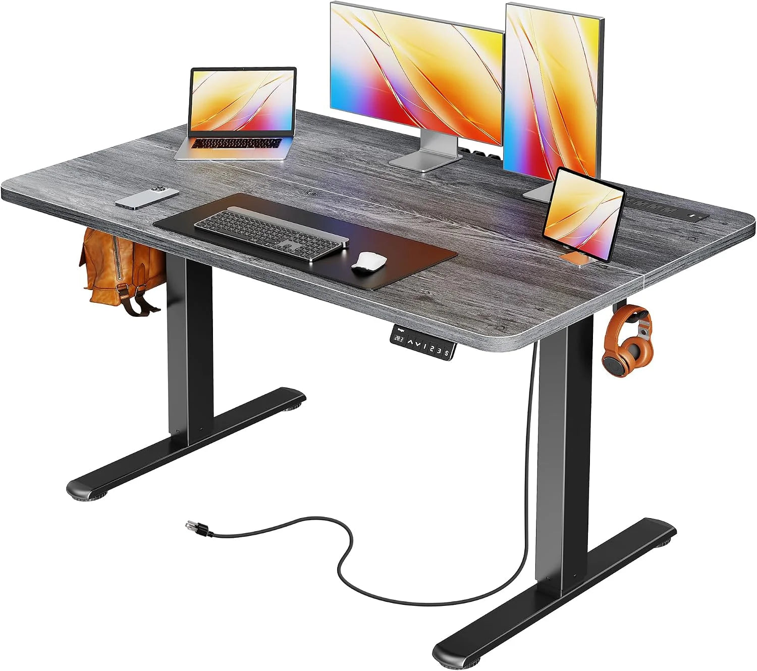 New Arrivals Electric Standing Desk with Power Outlets and USB-C Port, 47 X 24 Inch Height Adjustable Desk - Image 12