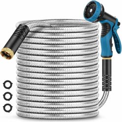 New Arrivals Hose 50FT, Non-Expanding Water Hose Ultra Lightweight With Nozzle " For Garden Watering