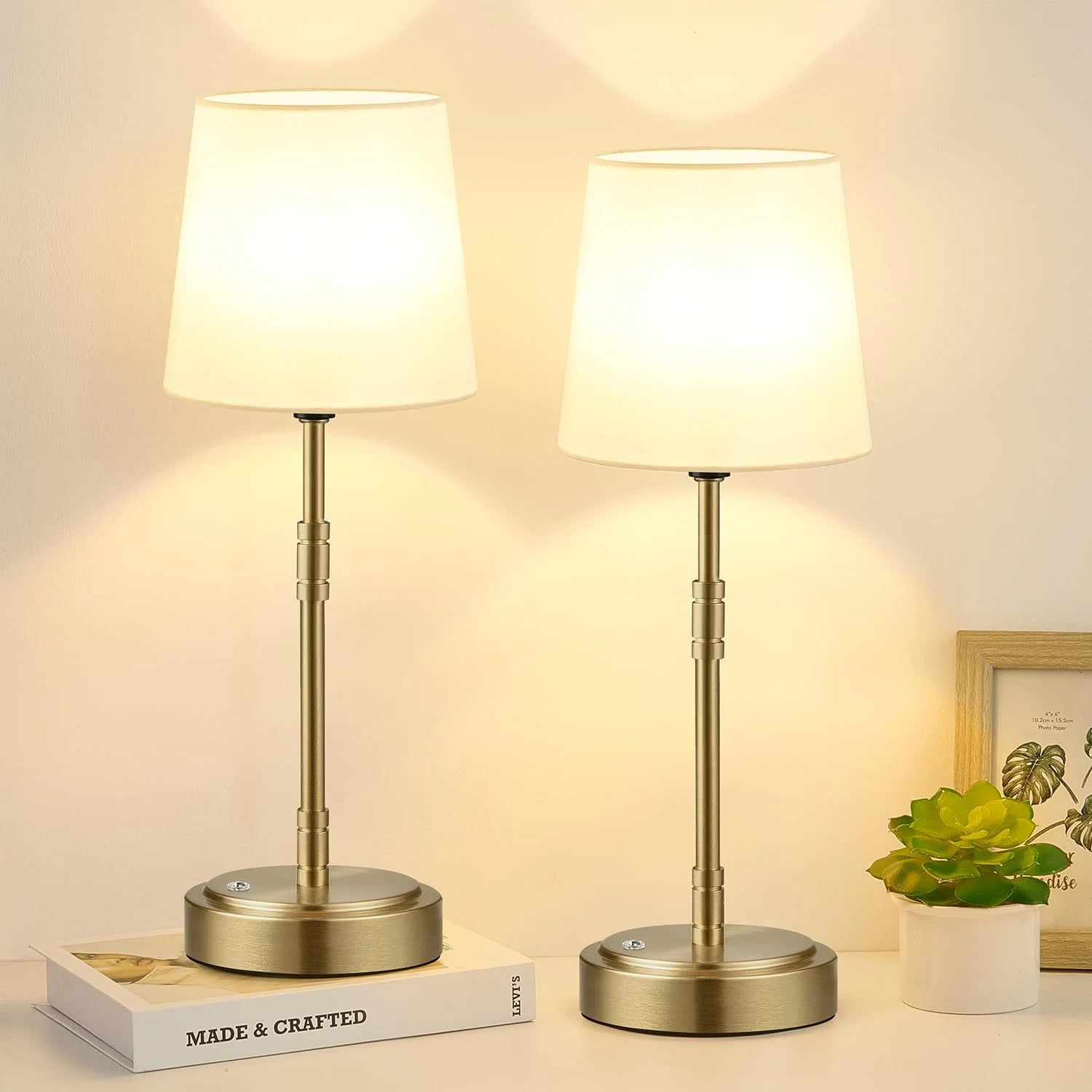 Cordless Table Lamps Set of 2 ¨C Battery Operated Lamp with 7500mAh Rechargeable Battery, Dimmable, Bulb Included bifanuoyard - Image 9