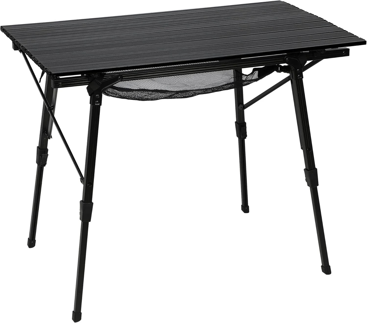 New Arrivals Outdoor Folding Portable Picnic Camping Table with Adjustable Height Aluminum Roll Up Table Top Mesh Layer - Image 4