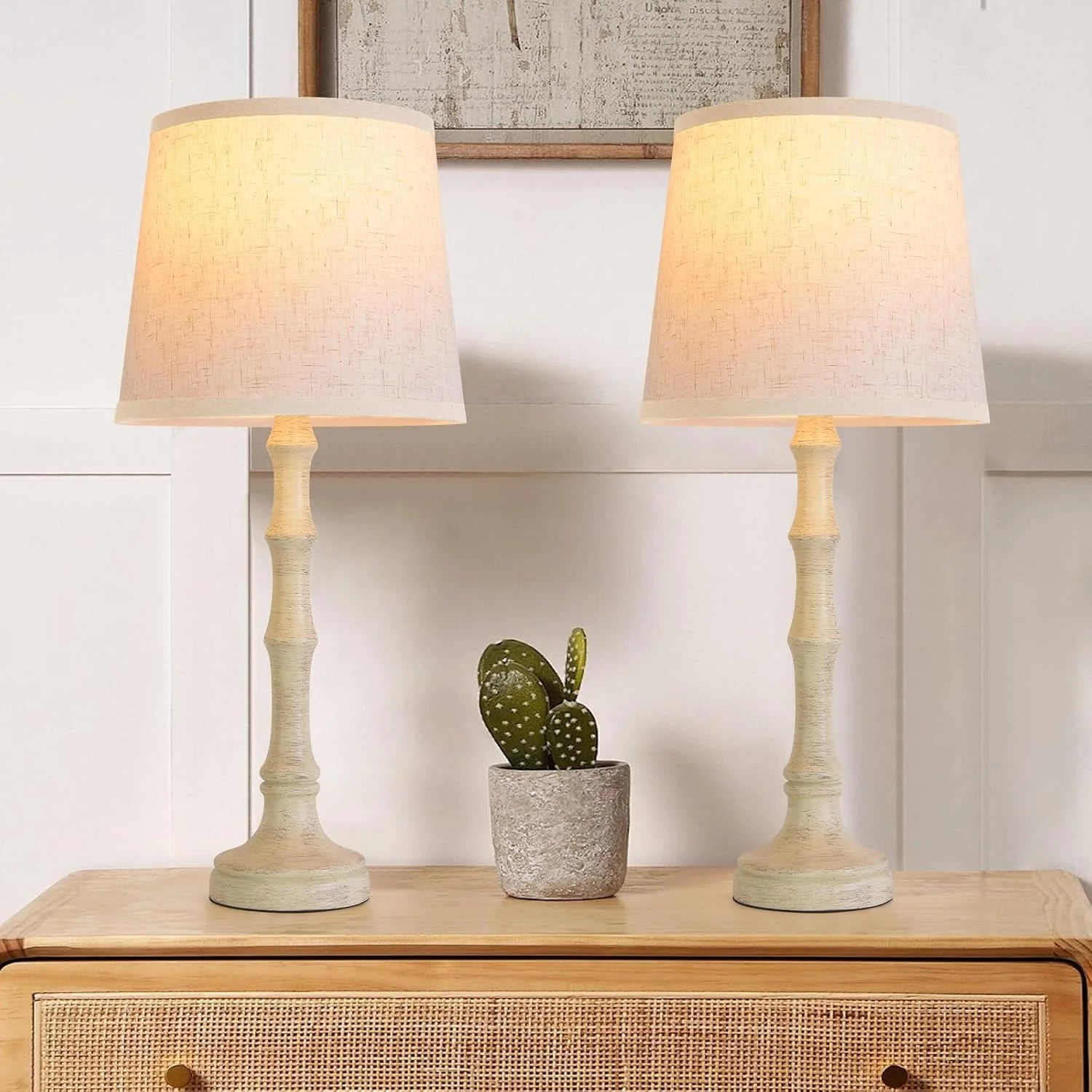 New Arrivals Modern Farmhouse Table Lamp Bedside Reading Lamps Living Room End Tables Set Lamps for Night Stands Bedroom - Image 4