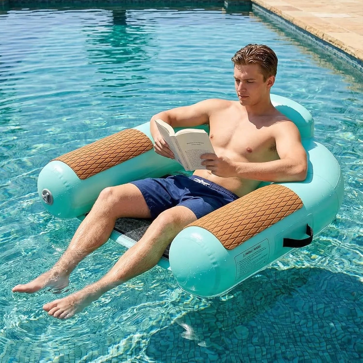Zeraty Heavy Duty Double-Sided PVC Scrim Floating Chair Inflatable Pool Lounger for Adults, Premium Water Hammock with bifanuoyard - Image 2