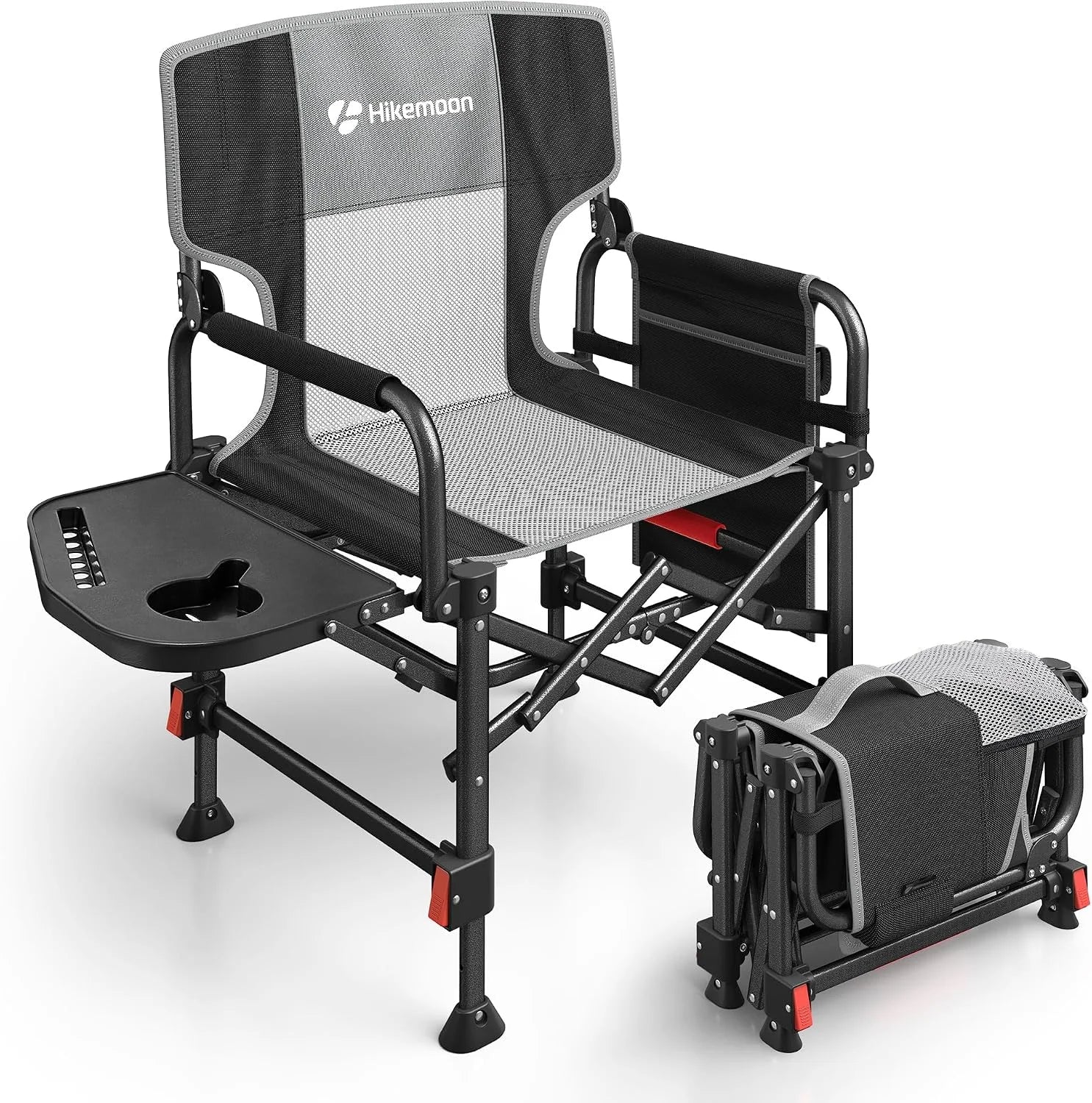 HIKEMOON Folding Camping Director Chairs, Adjustable Height bifanuoyard