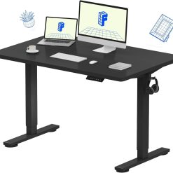 FLEXISPOT EN1 One-Piece Standing Desk, Electric Adjustable with 4 Memory Presets, 176 LBS Capacity, 48x24 Black bifanuoyard
