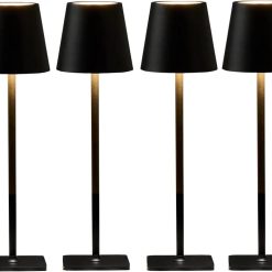 Alternative view of New Arrivals Gold Led Cordless Table Lamps-Rechargeable Lamp Set of 4