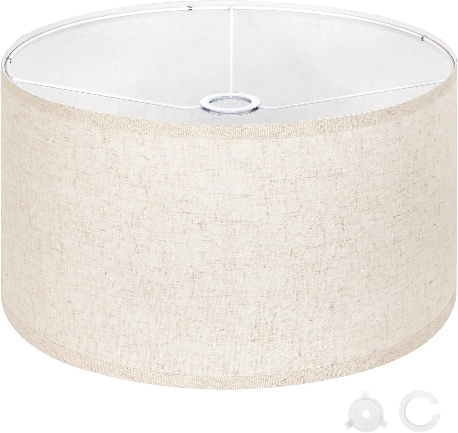 OUTON Beige Large Drum Lamp Shades for Floor Lamp bifanuoyard - Image 2