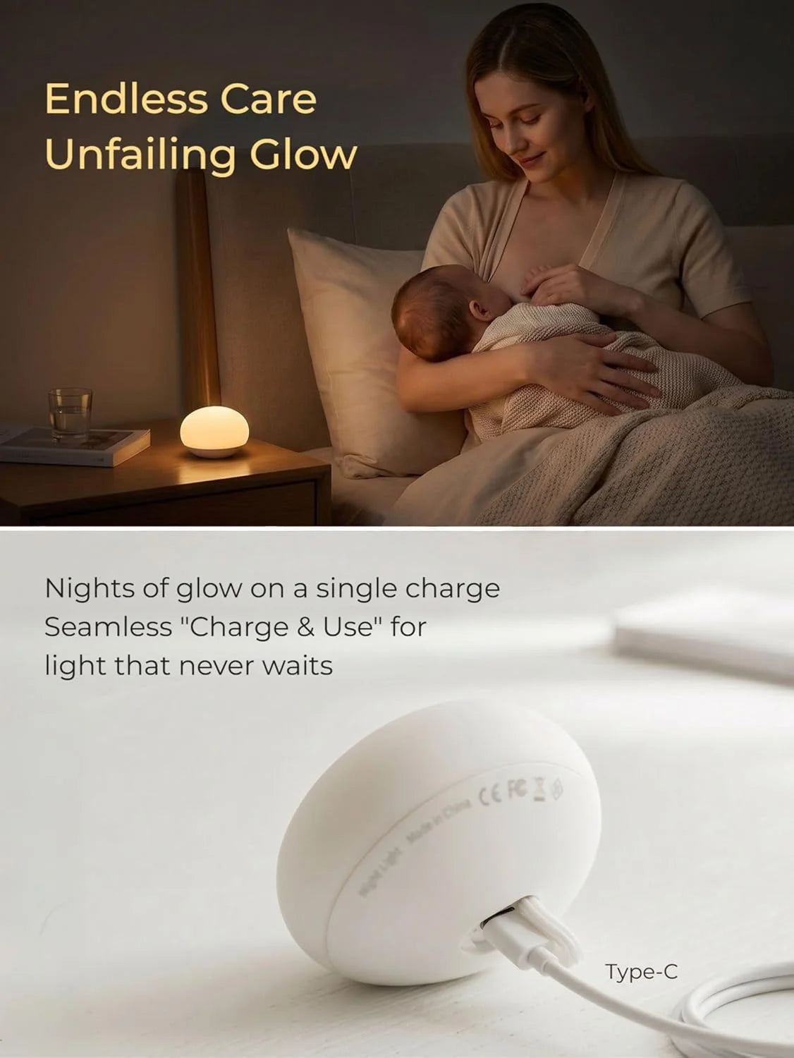 EASZZZ Baby Night Light, Dimmable bifanuoyard - Image 6