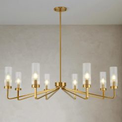 Alternative view of ACANER 6-Light Brushed Gold Farmhouse Chandelier for Dining Room bifanuoyard