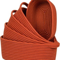 Alternative view of New Arrivals Storage Basket Cotton Rope Organizer Baskets for Shelves, Set of 5 Decorative Closet Storage Bins