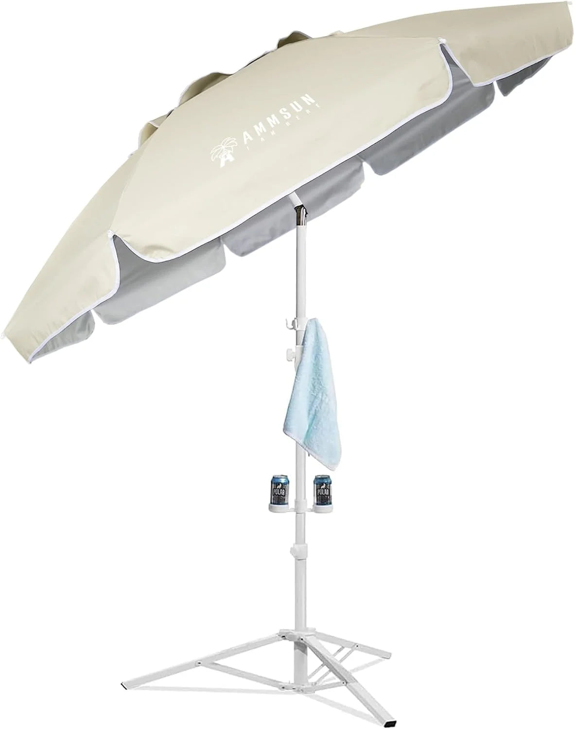 New Arrivals AMMSUN Shade Umbrella, Premium Portable Umbrella with Stand, 6.5ft Lightweight Free Standing Canopy for Sporting Games - Image 3