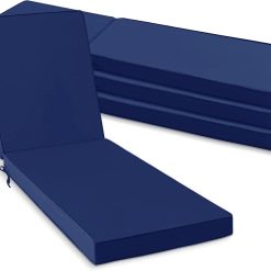 New Arrivals Chaise Lounge Cushions Outdoor Set of 2, Waterproof and Fade Resistant Sun Lounger Replacement Cushion