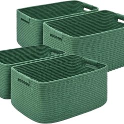 2 Pack Large Storage Basket for Organizing, 17.5x13x7 Woven Basket for Shelves, Closet Cube Storage Bins with bifanuoyard