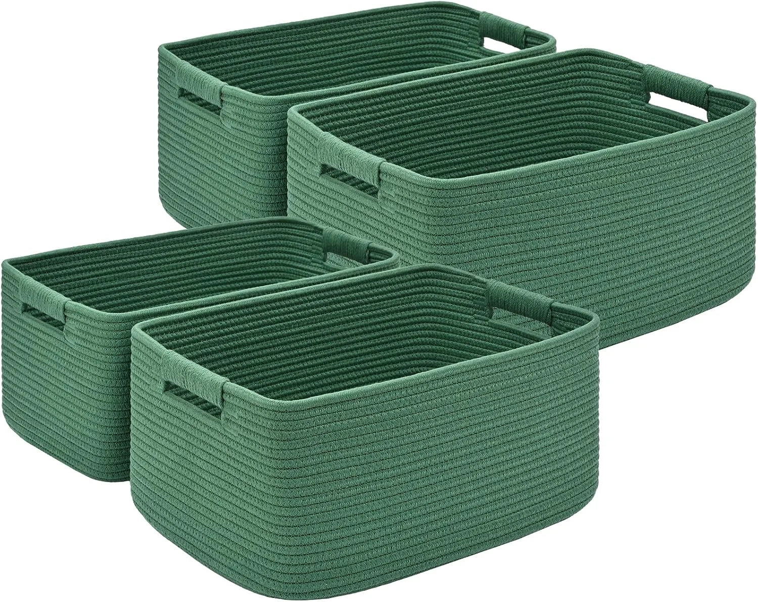 2 Pack Large Storage Basket for Organizing, 17.5x13x7 Woven Basket for Shelves, Closet Cube Storage Bins with bifanuoyard