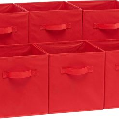 Alternative view of New Arrivals Fabric Storage Bins with Handles, Cube Organizer, 13x13x13, White