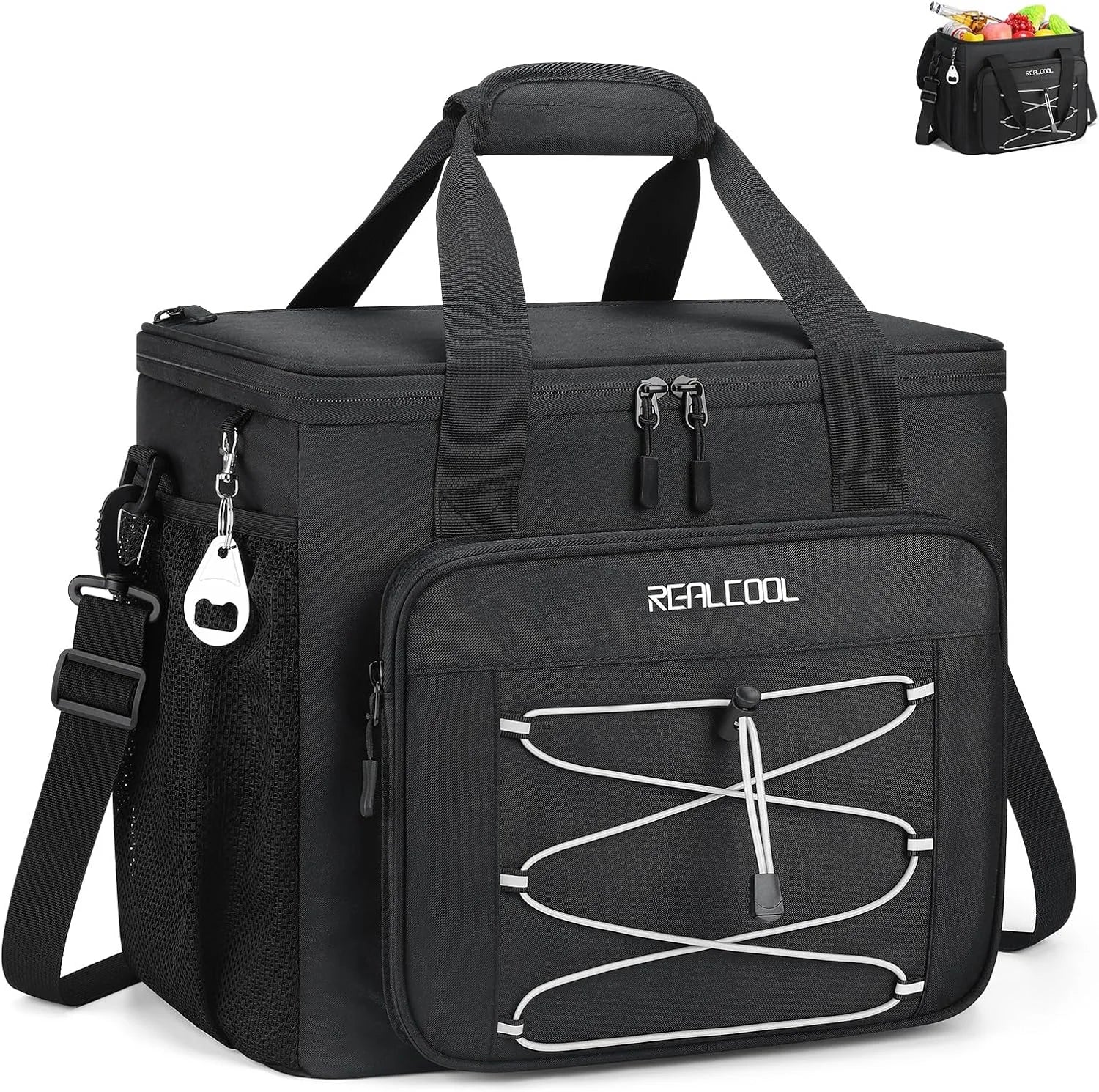 RealCool 35/45 Can Collapsible Soft Cooler Bag, Leakproof Ice Chest