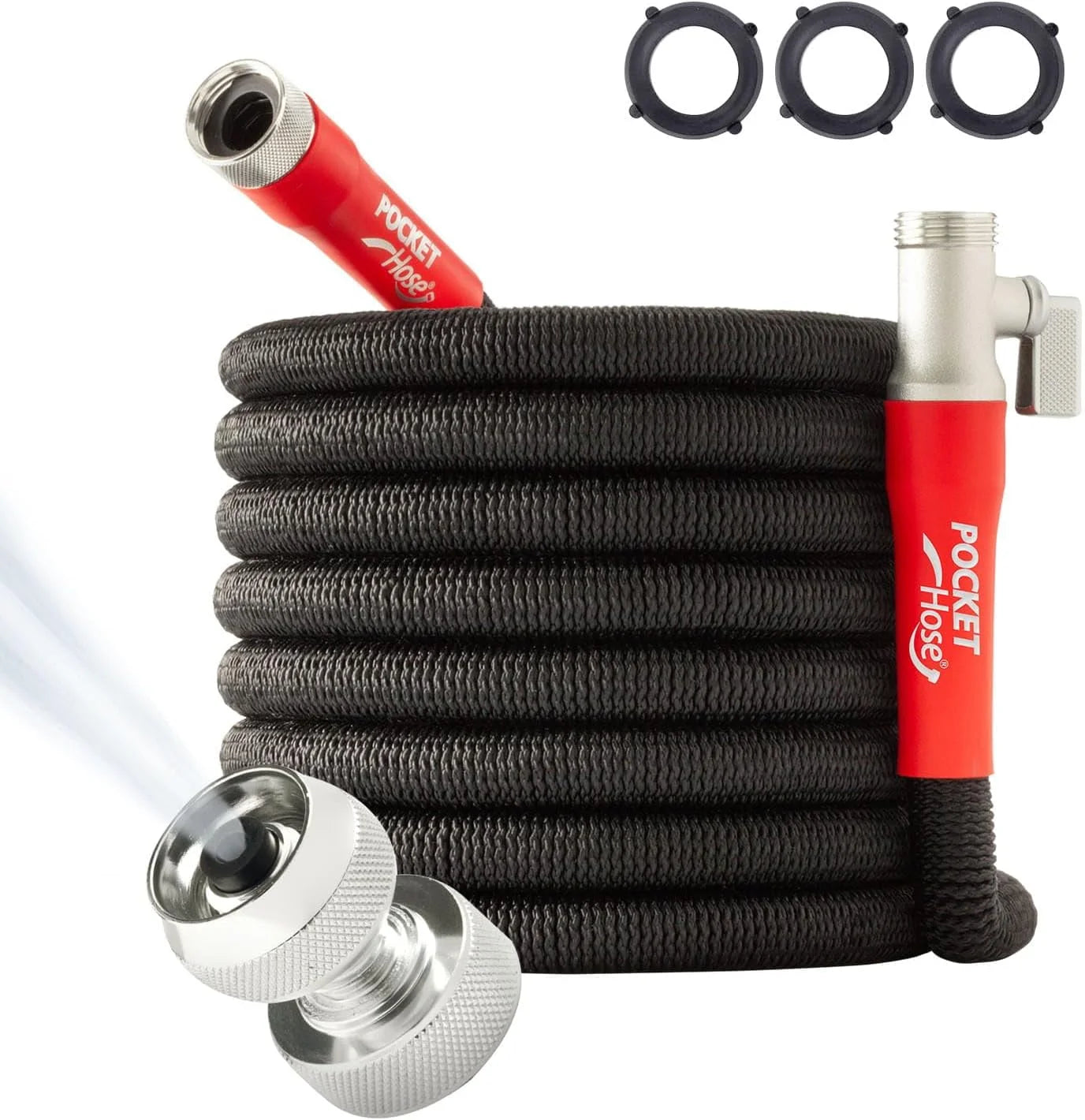 New Arrivals Hose 100 FT Silver Bullet 2.0 Expandable Garden Hose w/Turbo Shot Nozzle, AS SEEN ON TV - Image 4