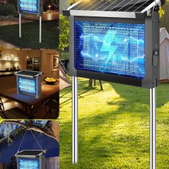 Solar Bug Zapper Outdoor, PhatroyYee Mosquito Zapper 4500V, Waterproof Portable Fly Zapper, Rechargeable Electric bifanuoyard