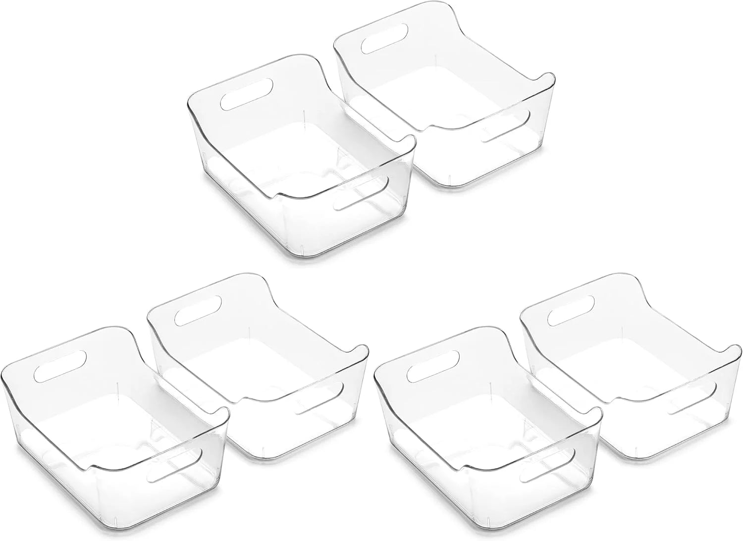 Plastic Storage Bins, Large, 2 Pack, Clear, Pantry Organizers and Storage Containers, Fridge Organizer Bins bifanuoyard - Image 2