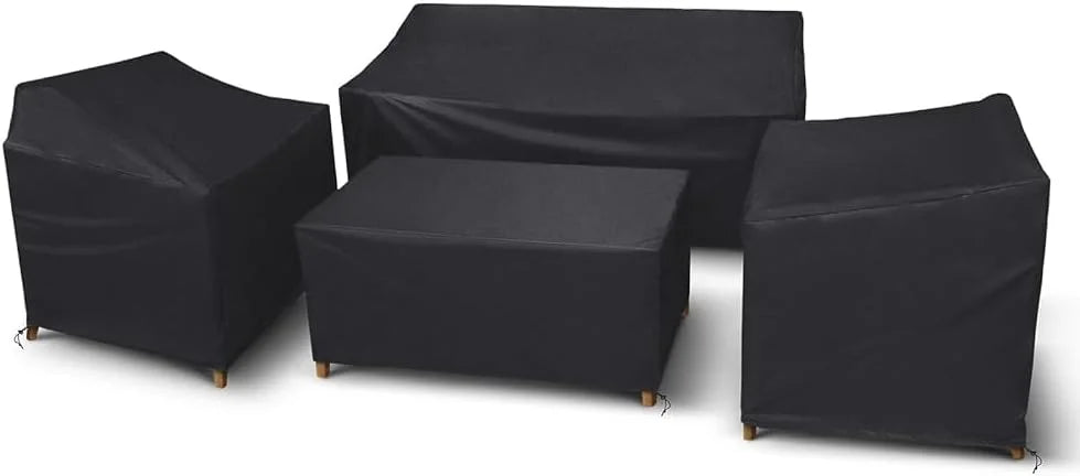 New Arrivals STARTWO Patio Furniture Cover 4 Piece Set, Black, Regular - Image 2