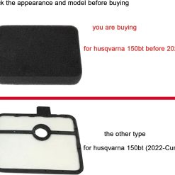 Alternative view of 150BT Air Filter Fuel Line Kit for Husqvarna 150BT 350BT 560BTS 150BF 350BF 560BFS Backpack Blower Parts 150 BT Spark Plug Fuel Filter