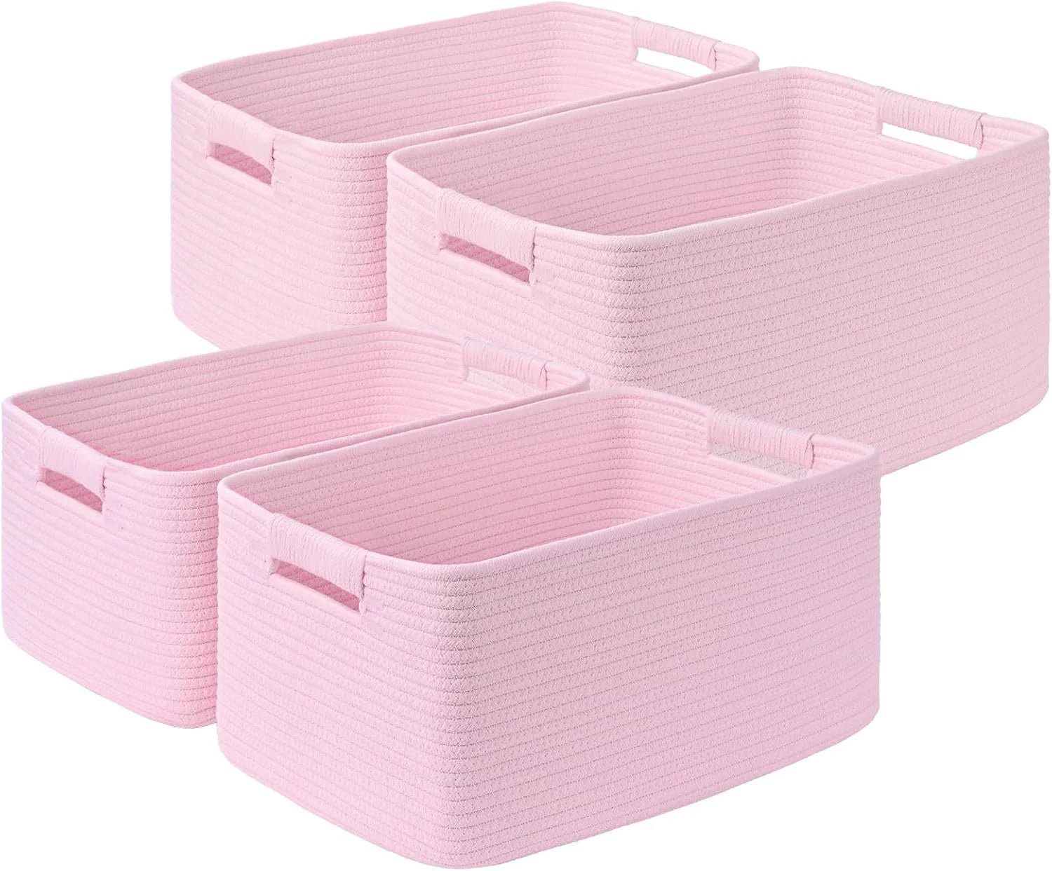 2 Pack Large Storage Basket for Organizing, 17.5x13x7 Woven Basket for Shelves, Closet Cube Storage Bins with bifanuoyard - Image 5