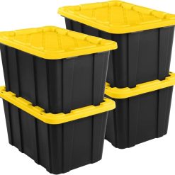 Alternative view of Sterilite 4-Pack 27 Gallon Industrial Storage Tote, Heavy-Duty Plastic Bins bifanuoyard