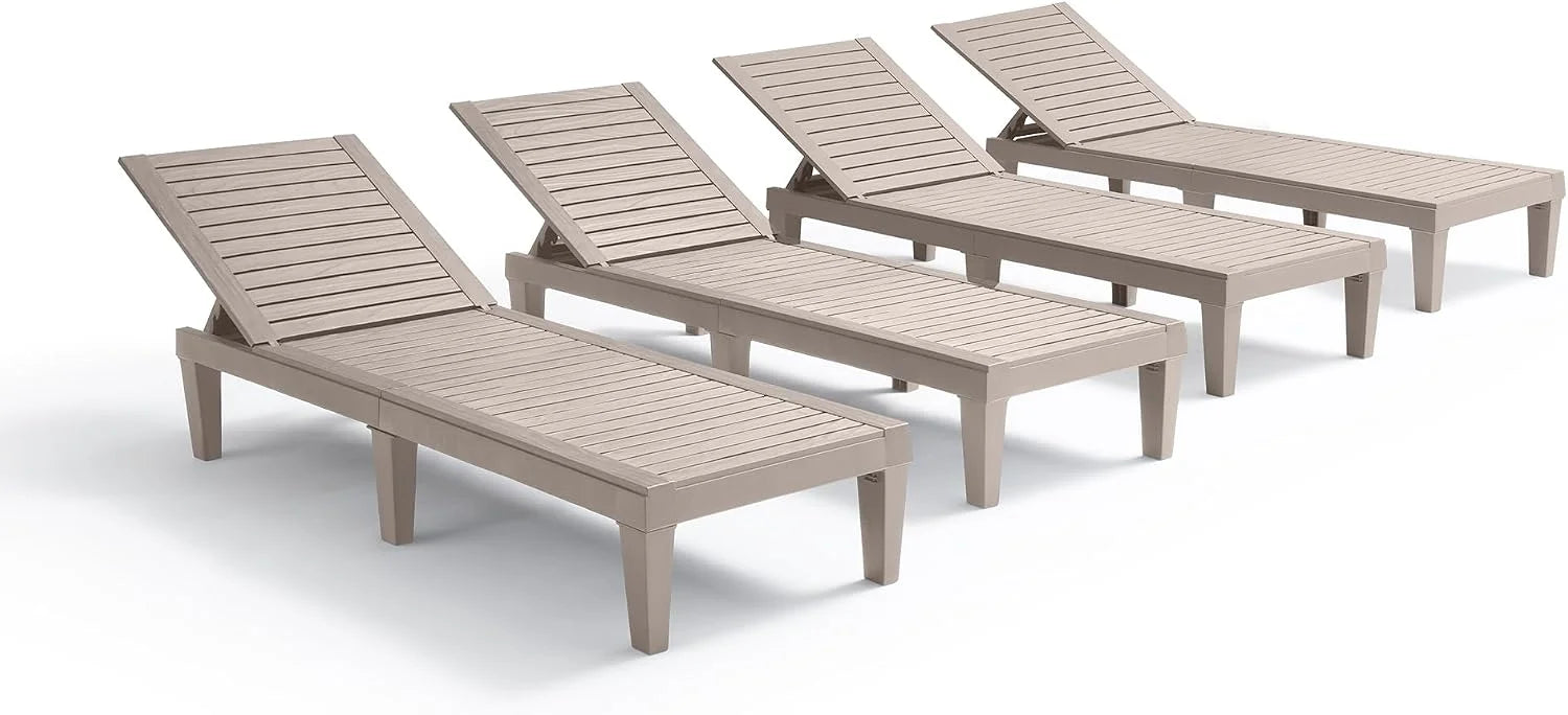 Nestl Lounge Chair Outdoor, Tanning Chair, Chaise Lounge Outdoor Set of 2, 5 Adjustable Positions bifanuoyard - Image 14