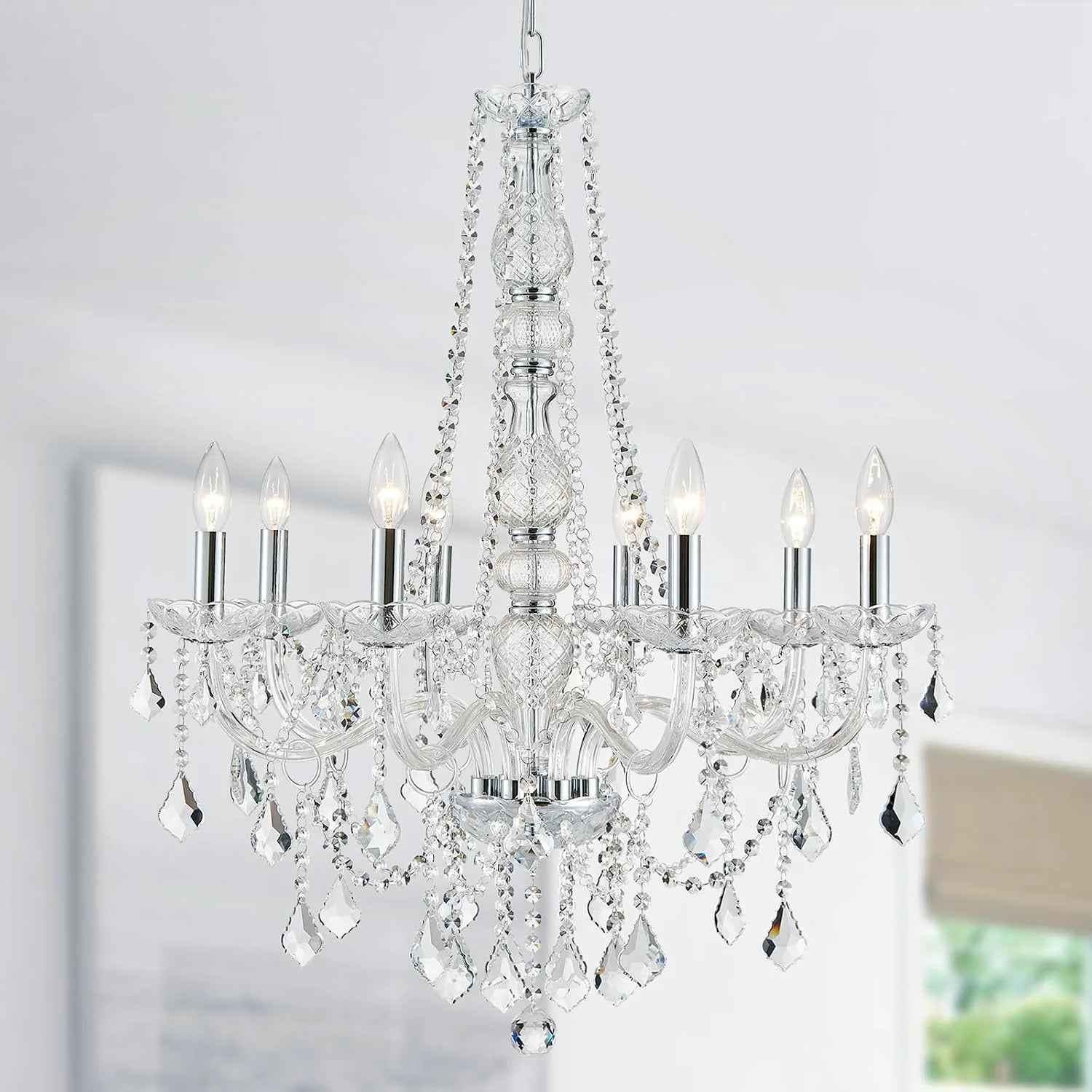 New Arrivals 5-Light Crystal Candle Chandelier Pendant Ceiling Light Modern Lighting Fixture for Bedroom Hallway Bar Kitchen - Image 8