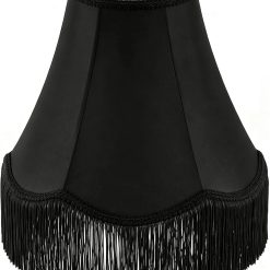Alternative view of Fringe Lamp Shade 6 Top x 13 Bottom x 9.6 High (Spider) Tassel Lampshade Vintage Funky Unique Scalloped Bell Lamp bifanuoyard