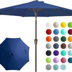 New Arrivals 9FT Outdoor Patio Umbrella, Market Umbrella, Beige