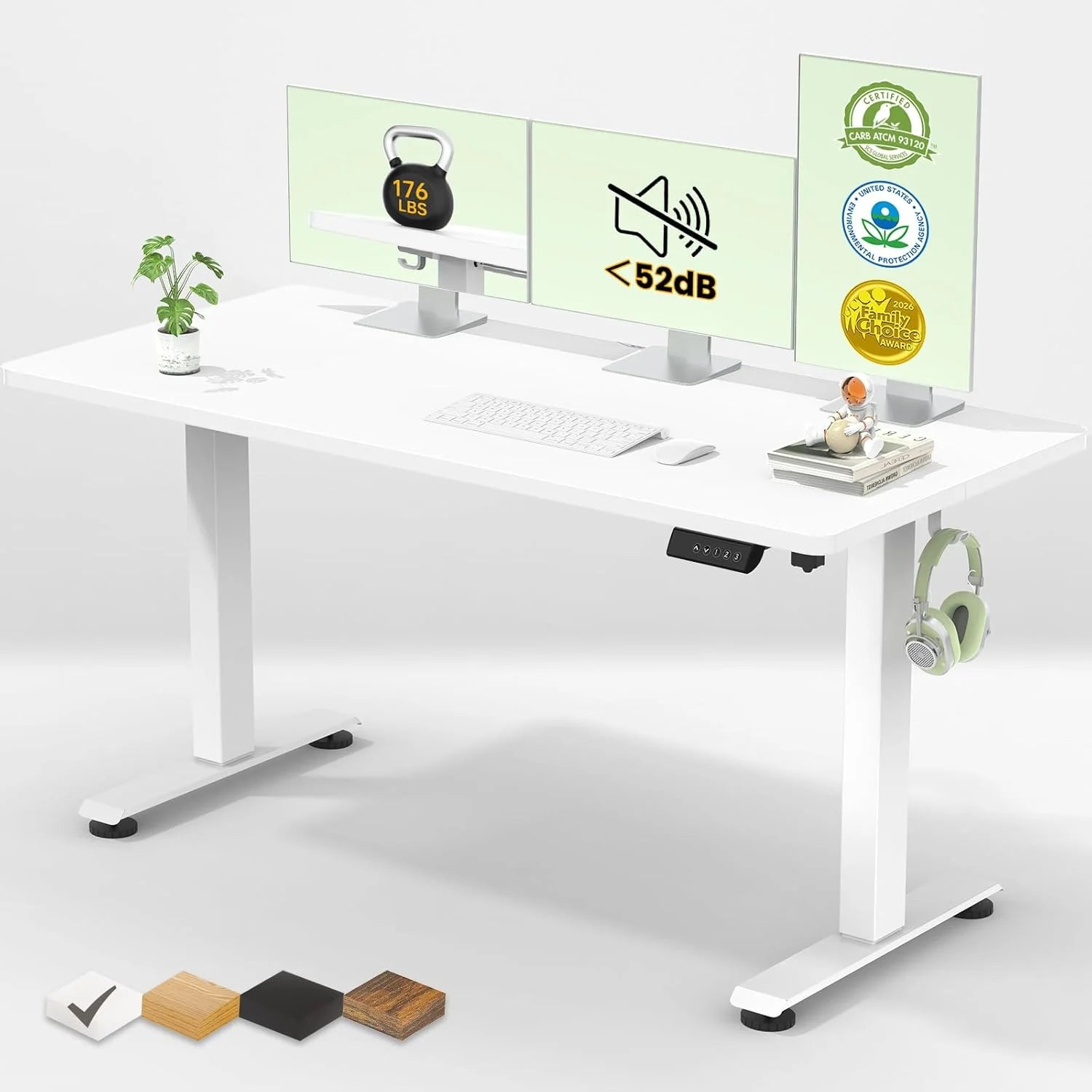 Veken 55 Inch Large Electric Standing Desk, Gaming Table, Height Adjustable Sit Stand Up Computer Tables for Home Office bifanuoyard - Image 4