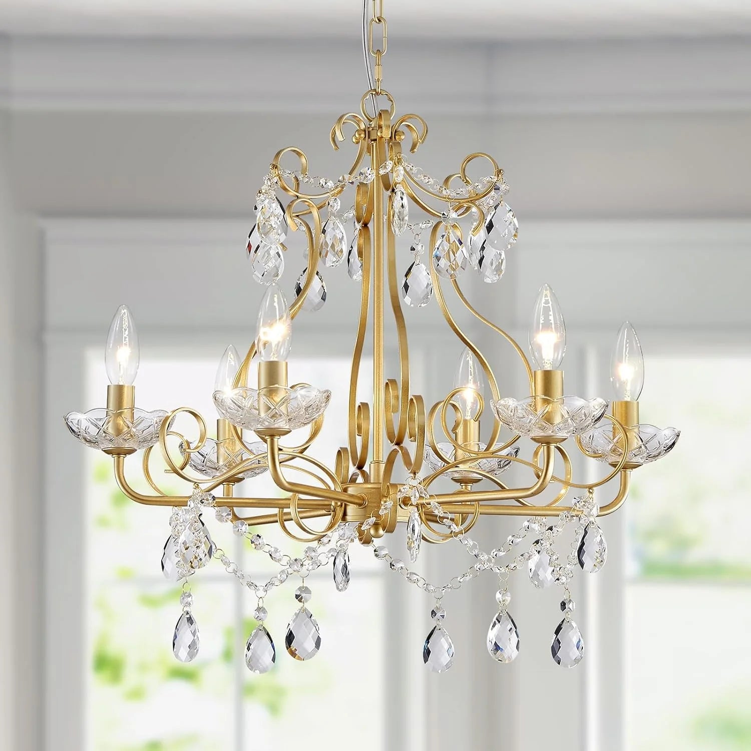 New Arrivals 5-Light Crystal Candle Chandelier Pendant Ceiling Light Modern Lighting Fixture for Bedroom Hallway Bar Kitchen - Image 16