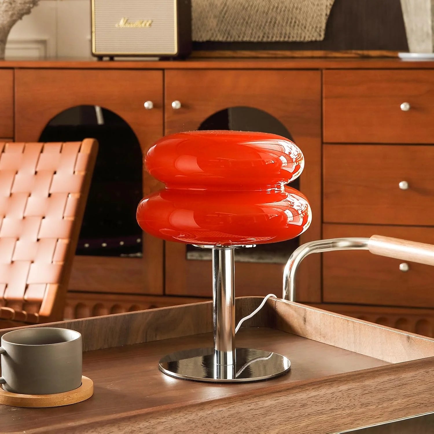 Mushroom Lamp Table Lamp for Night Stands, Dimmable, Mid Century Modern Desk Lamps for Bedroom