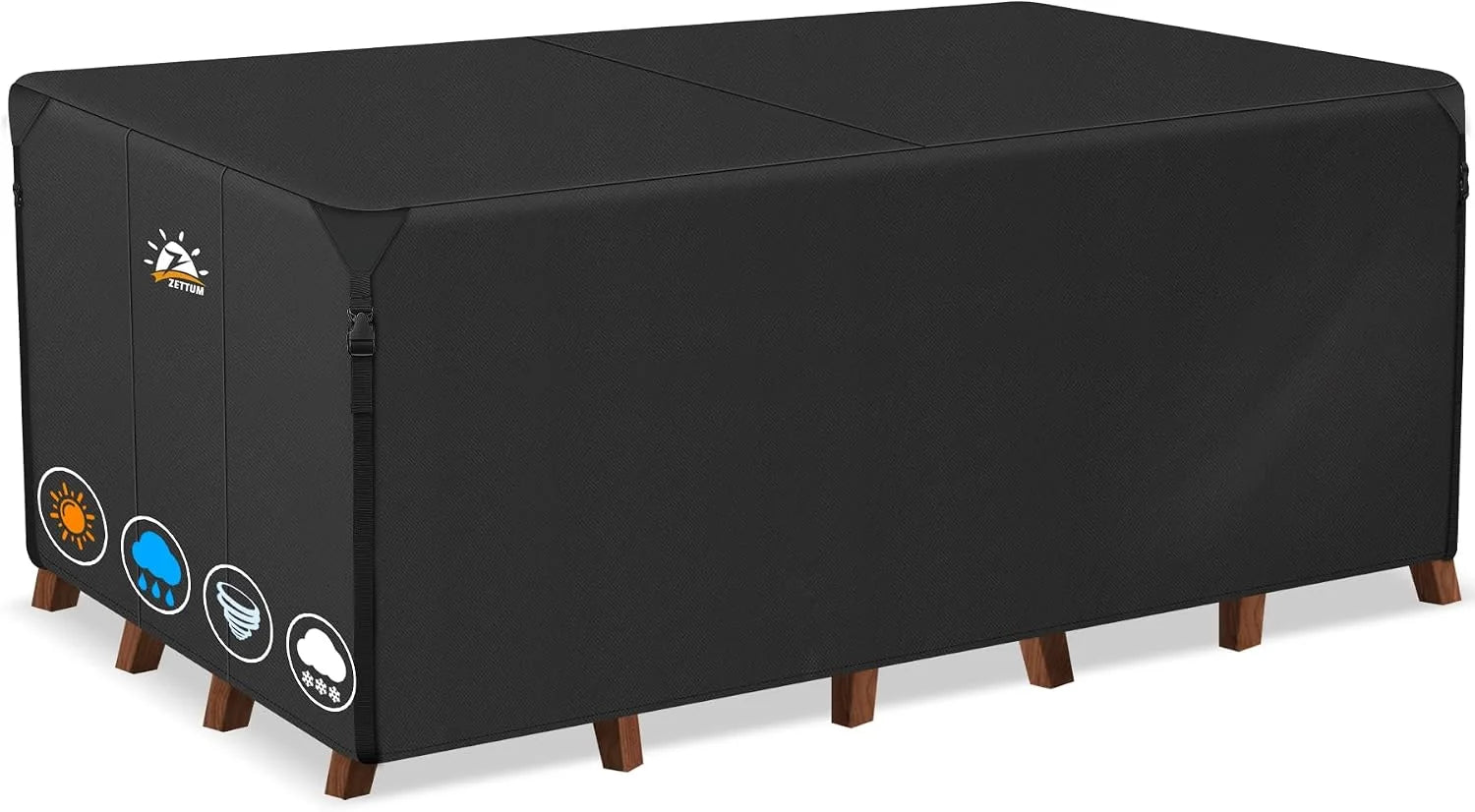 Zettum Round Patio Table Cover 48 Inch " 600D Outdoor Furniture Cover Round Waterproof - Image 3