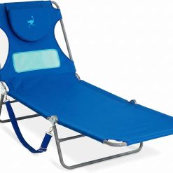 Ladies Comfort Lounger with Chest Support, Foldable and Portable Reclining Outdoor Patio Beach Lawn Camping