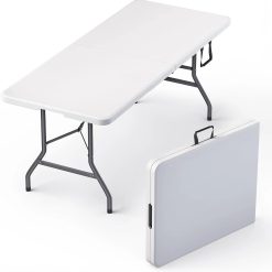 Alternative view of Our Modern Space 8 Feet Foldable Table with Built in Handle & Steel Legs, Heavy Duty Portable bifanuoyard