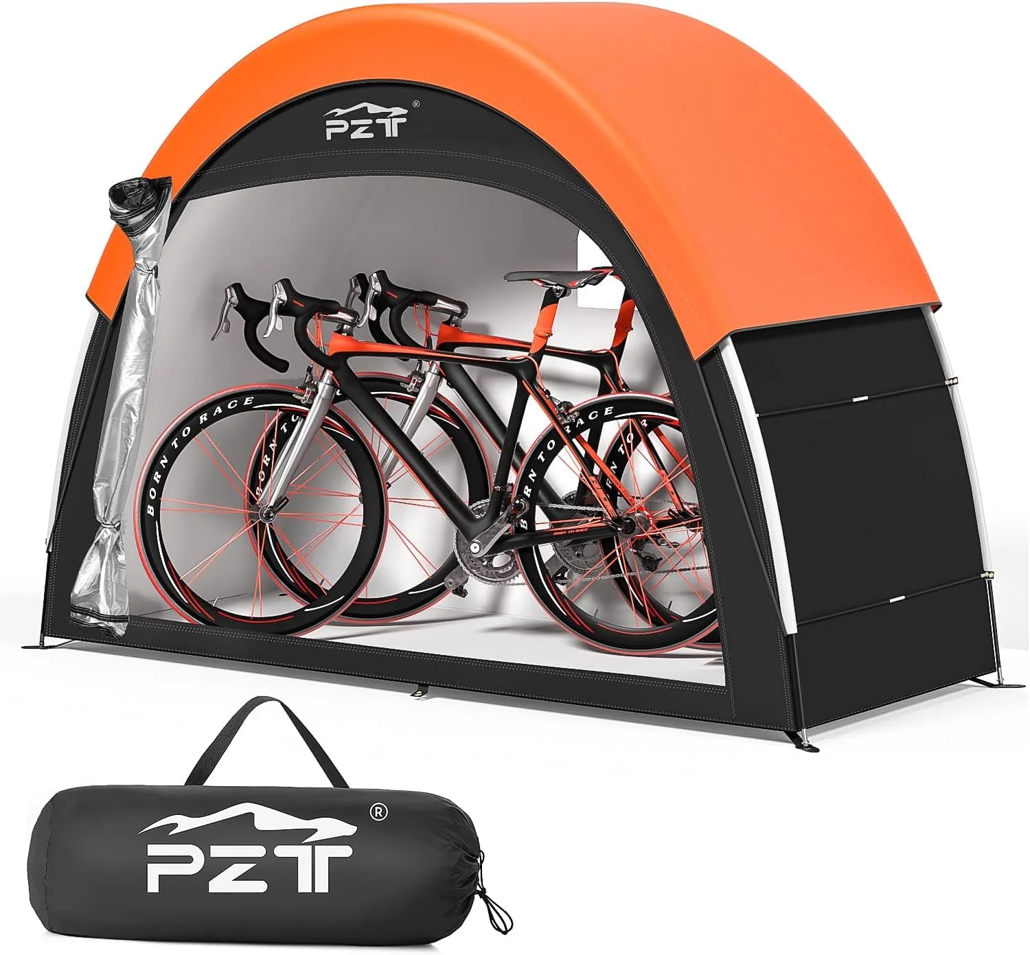 New Arrivals Upgraded Bike Tent with Rain Cover, Outdoor Storage Shed for 2-3 Bikes - Image 2