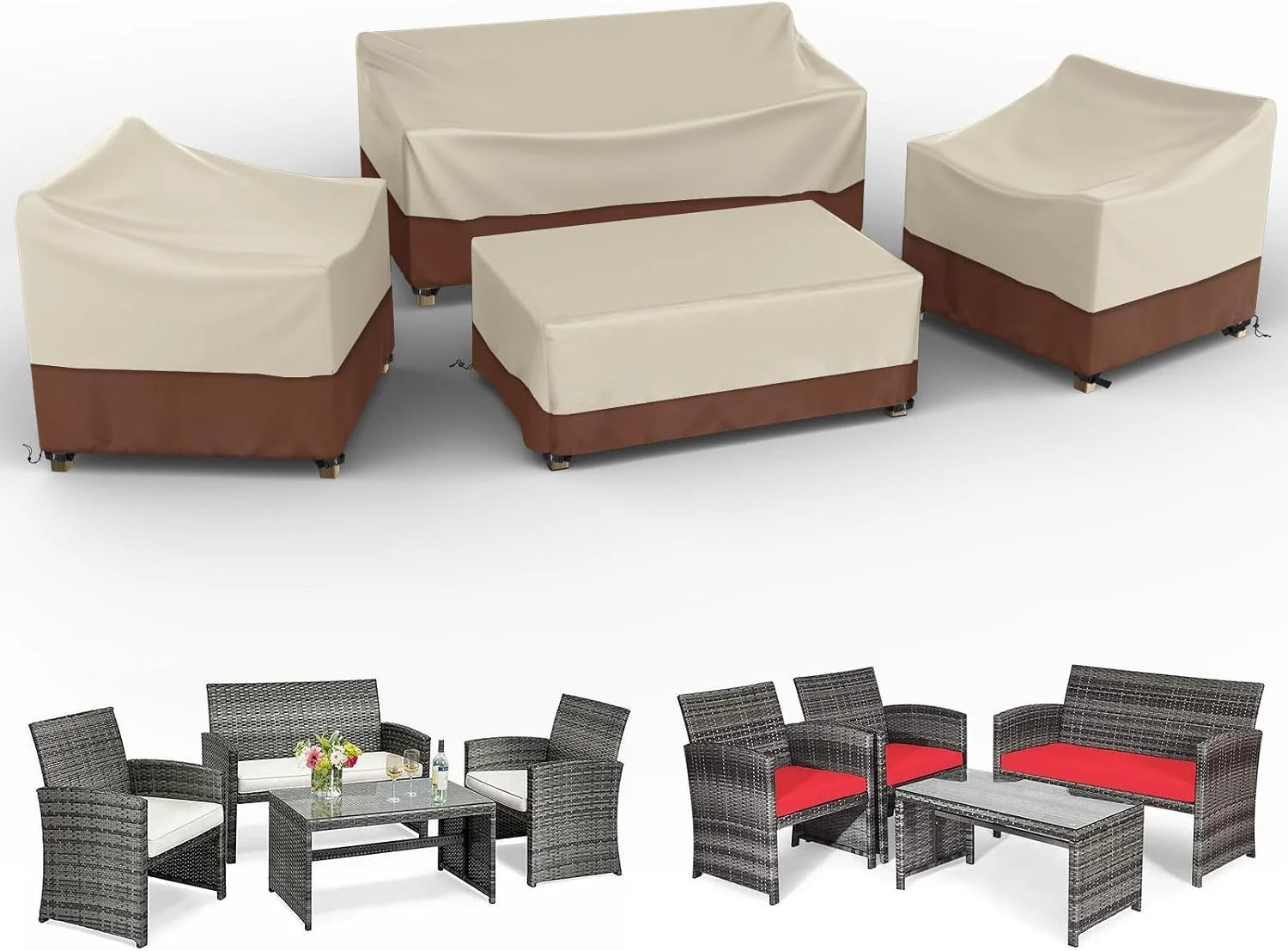 New Arrivals Patio Furniture Cover 4-Piece Set - Image 2