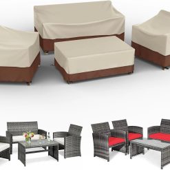 Alternative view of Gasadar Patio Furniture Covers 4-Piece Set, Grey