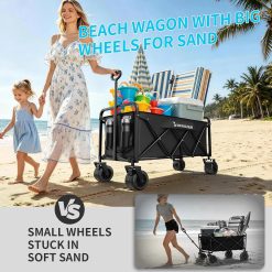Alternative view of 300L Wagons Carts Foldable Collapsible with Big All-Terrain Beach Wheels