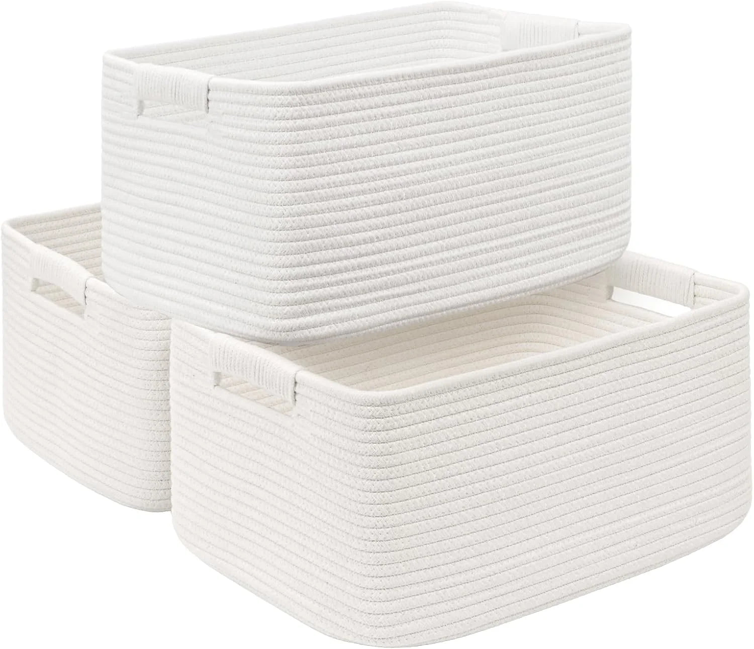 2 Pack Large Storage Basket for Organizing, 17.5x13x7 Woven Basket for Shelves, Closet Cube Storage Bins with bifanuoyard - Image 15