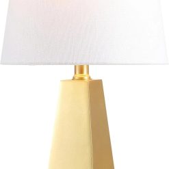 JONATHAN Y 20.5 White Marble Finish Modern Resin Table Lamp for Bedroom Living Room, Bulb Included bifanuoyard